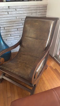 Leather Sleigh Chair