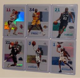 54-Card E-X Premium Basketball Lot – Acetate Superstars, Inserts & HOF Legends