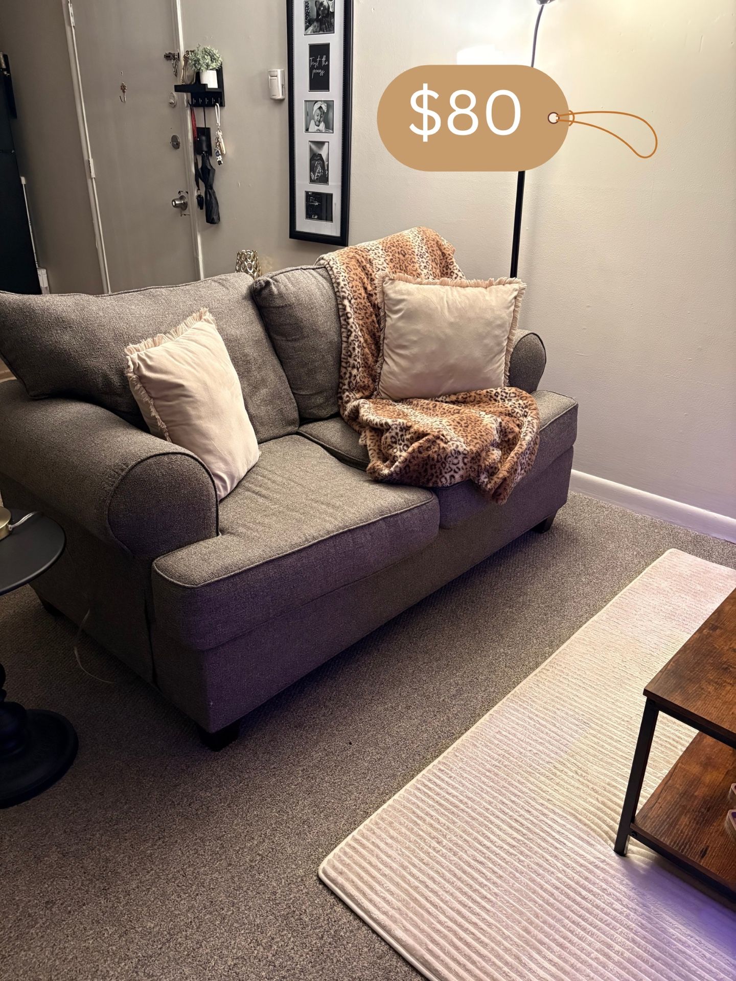 Grey Loveseat Couch 