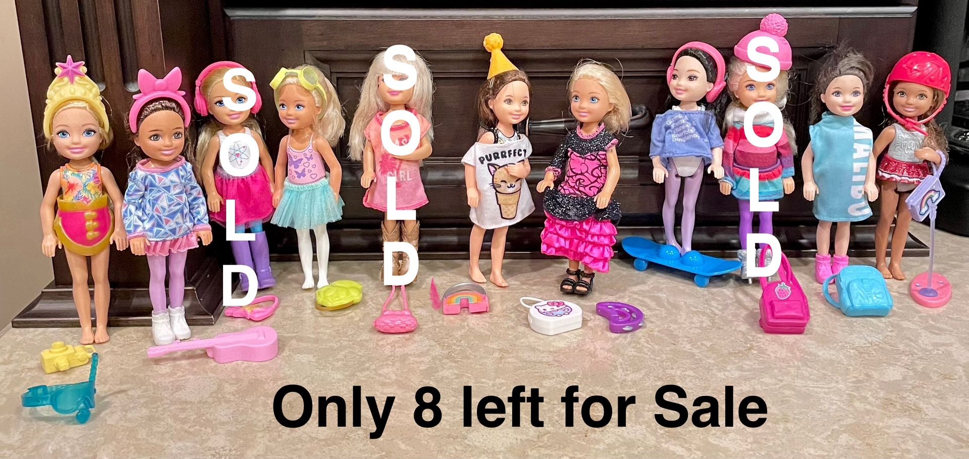 Assorted Chelsea Barbie Dolls $5 EACH