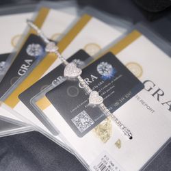 Iced Out Heart/ Tennis Bracelet 