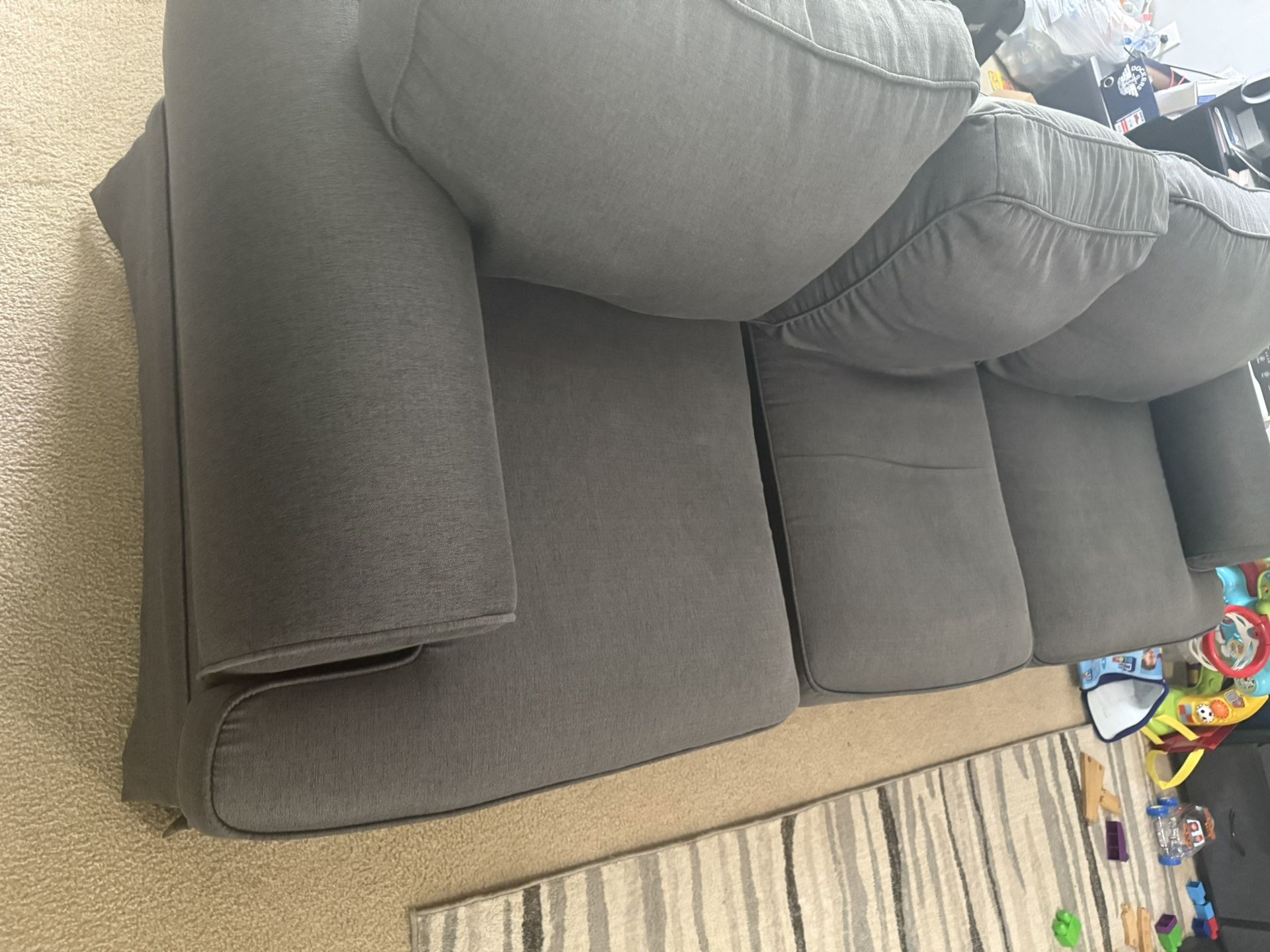 Nice Dark Grey Sofa Set.