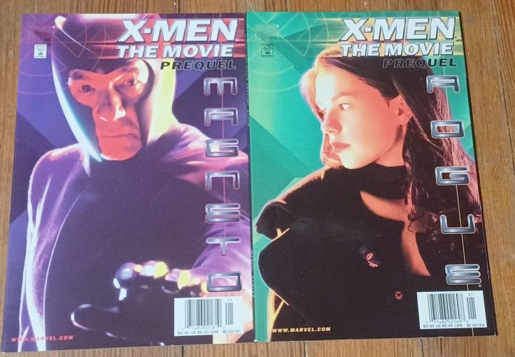 2 Comic Book Lot Xmen Rogue Professer X Prequel Movie Comic