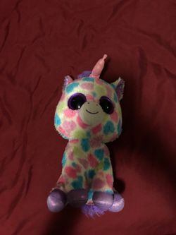 TY unicorn teddy bear