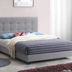 Queen Gray Bed 