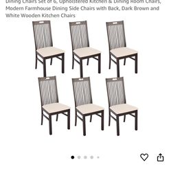 6 New Cimoto Brand Wood Chairs