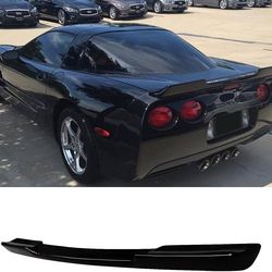 Rear Spoiler Wing Rear Trunk Lid Wing Spoiler Compatible with Corvette C5 1(contact info removed) ZR1 Extended Style (Glossy Black)