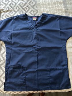 Cherokee Workwear Navy Blue Scrub Set – Top & Pants