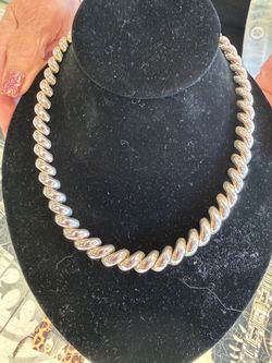 Vintage Silver San Marco Chain Necklace