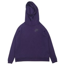 Nike Fleece Funnel Neck Hoodie Womens Medium M Purple Sweatshirt Pullover Cowl
