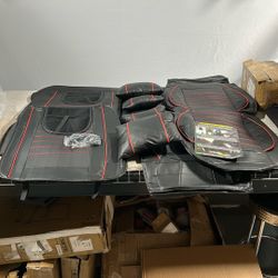 Volvo OEM Seat Covers Set – Black w/ Red Stitching – Brand New in Box