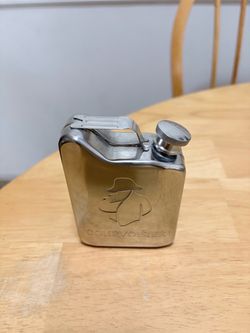 Courvoisier Cognac Napoleon Stainless Steel 4oz Flask