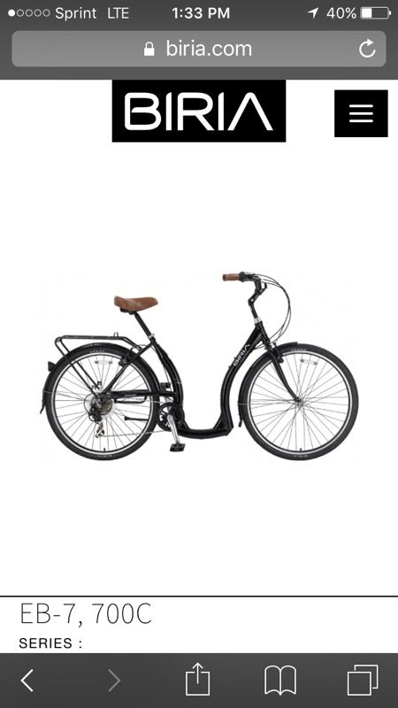 Biria easy boarding bike