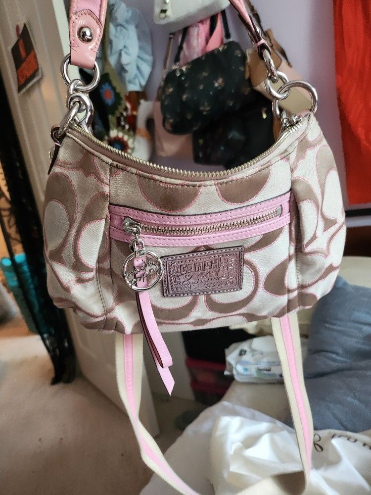 Coach Poppy Signature Pink Bag