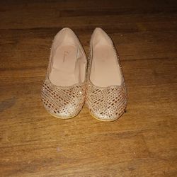 Golden Sparkly Flats