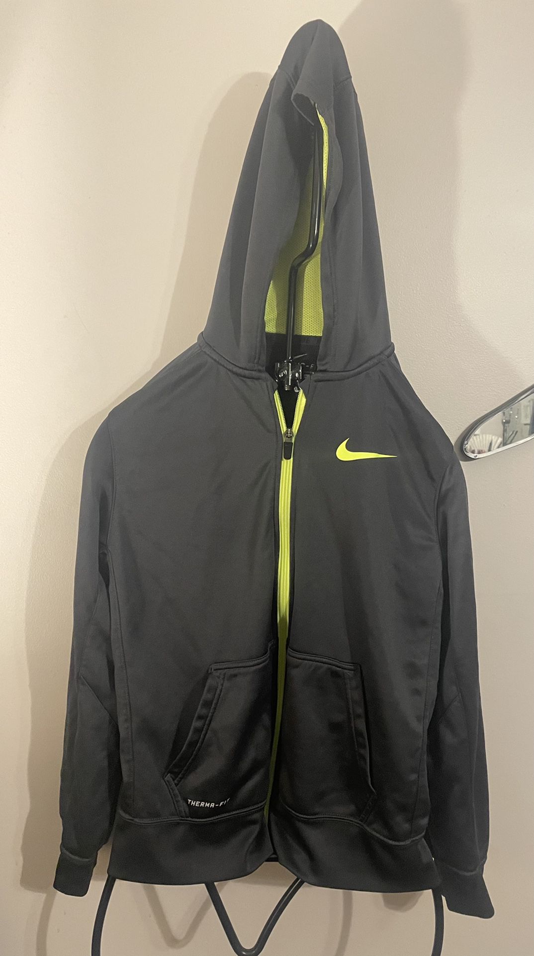 Boys XL  Nike Zip Hoodie Grey & Neon
