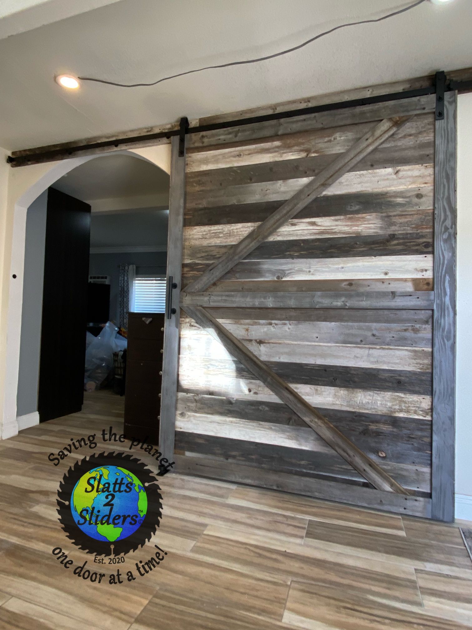 Grey Barn Door