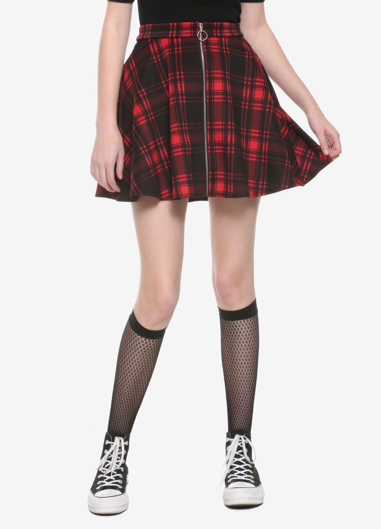 Hot Topic Plaid Mini Skirt Sz S/M