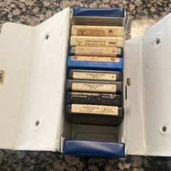 20 8- Track Tapes With Vinyl Case