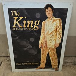Vintage Elvis Presely Tin Sign 