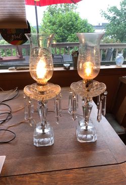 Beautiful Vintage Crystal Lamps