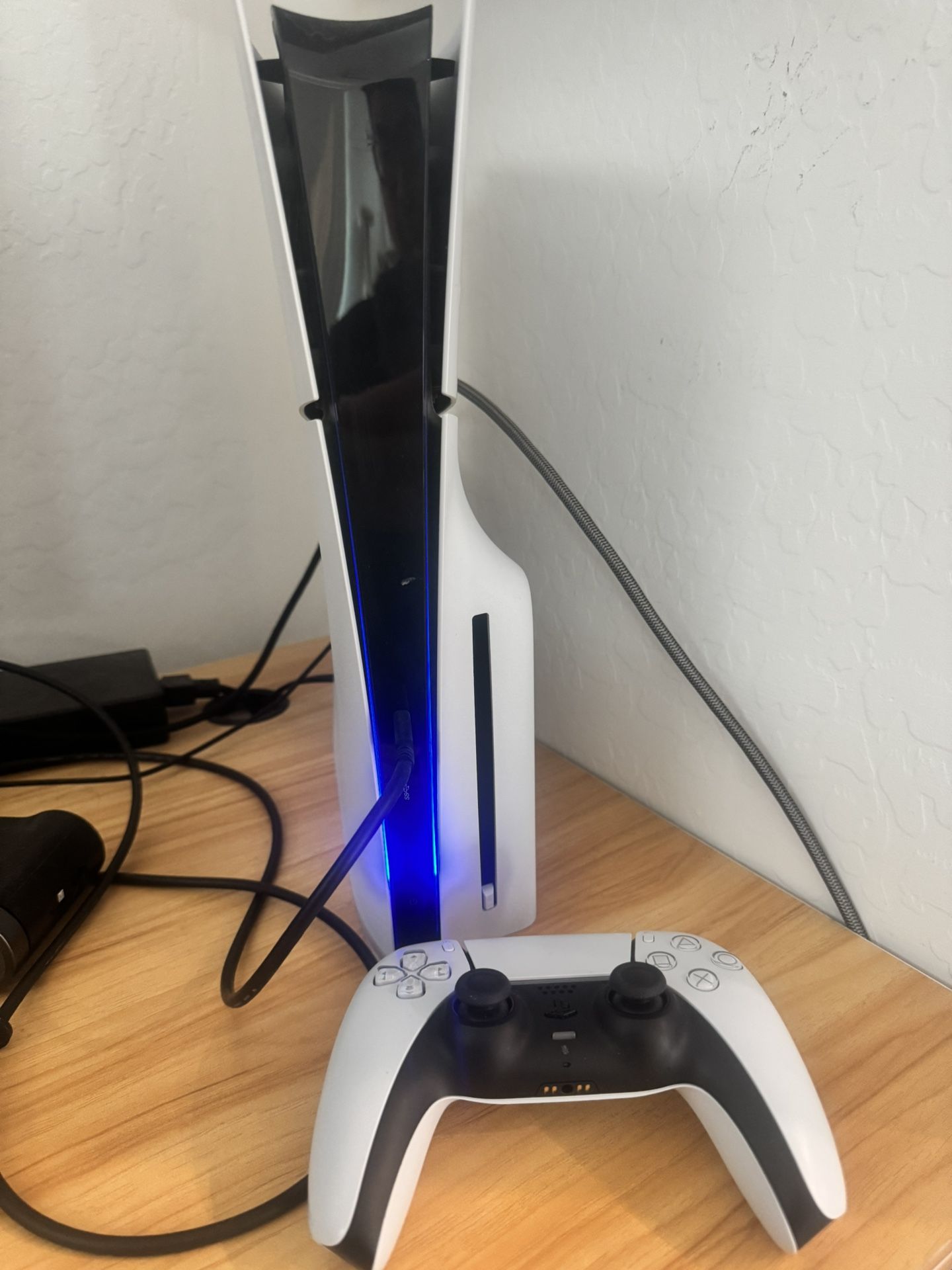 PS5 Slim With Disk Drive Attached 