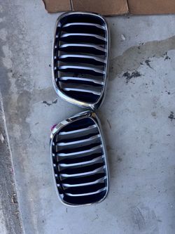 Front Kidney Grille Pair Chrome Black
