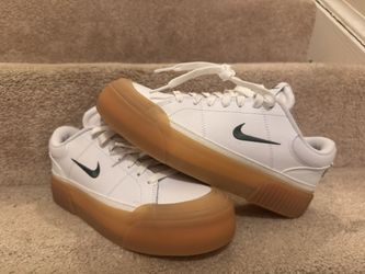 Size 7.5 - Nike Court Legacy Lift White Vintage Green Gum W