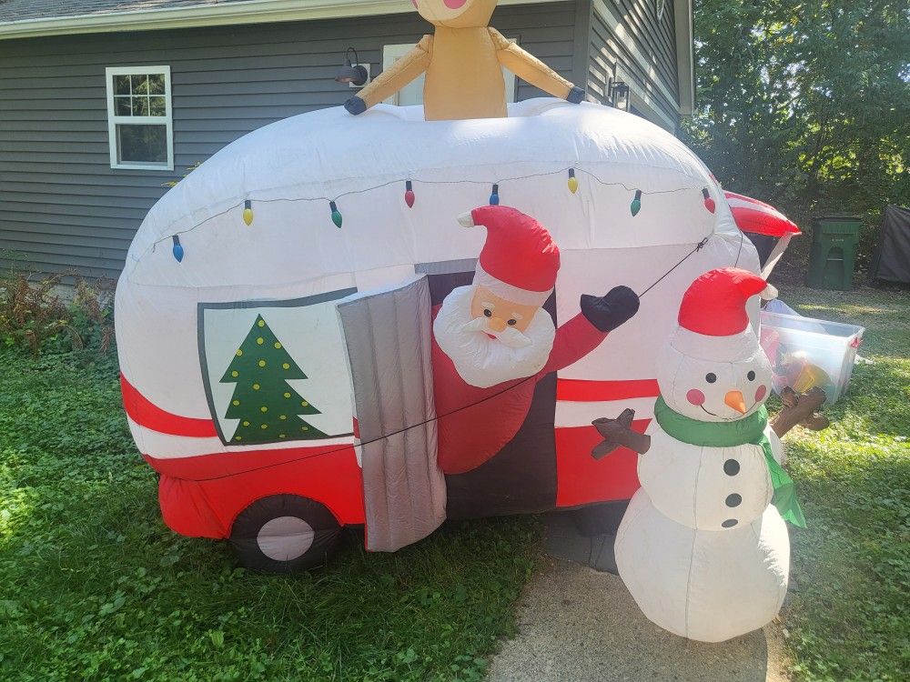 Santa Camper Electric Blowup