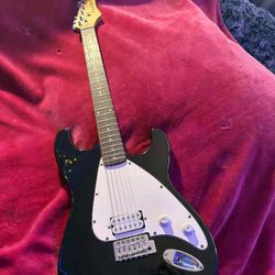 First Act ME  Black Electric Guitar With Case And Book