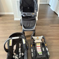 Almost New - Chicco Bravo 3-in-1 Travel System