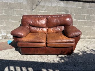 FREE Brown Leather Sofa