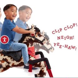 Radio Flyer, Freckles Interactive Spring Horse, Ride-on for Boys and Girls, for Kids 2 - 6 years old