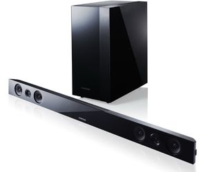Samsung PS-WF450 subwoofer, soundbar and remote