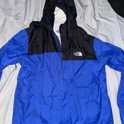 Mens Northface Windbreaker Black/Blue Size L
