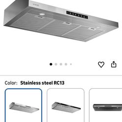 Range Hood 36 Inch Under Cabinet, 900 CFM Dual Centrifugal Motor, 3-Speed Ducted Kitchen Vent, Reusable Filters, Stainless Steel Kitchen Exhaust Fan w