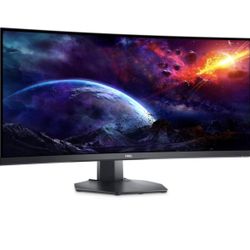 DELL S3422DWG. 4K CURVED GAMING Monitor WQHD, 34 Inch, 1ms Response.144 HZ.  ( 3440 X 1440 ) VESA Mount AMD FreeSync. PREMIUM Pro COLOR. 5 X USB