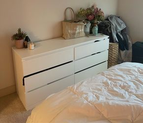 IKEA white malm dresser