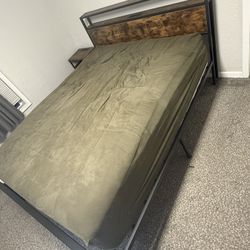 Queen Bed Frame W/ Outlet/USB 