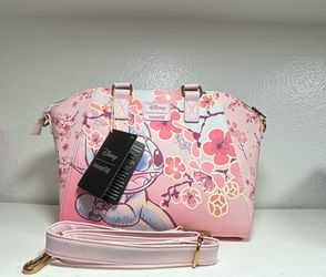 Loungefly Disney Stitch Cherry Blossoms Satchel Bag