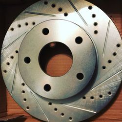 S10 drilled/slotted rotors with pads