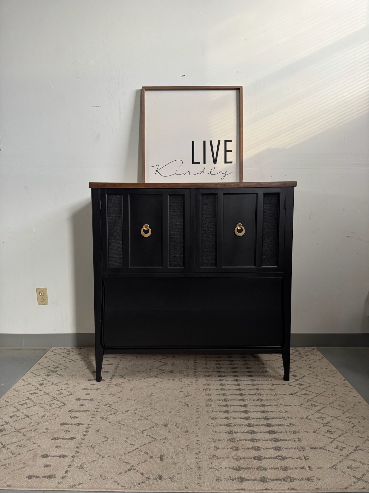 Modern Black Cabinet (Delivery Available)