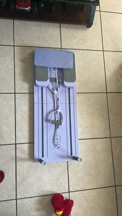 FEIERDUN 5-in-1 portable folding Pilates board and reformer set in purple.
