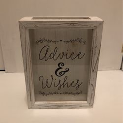 Glass Advice and Wishes Wedding Decor
