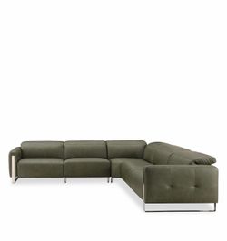 Chateau d’Ax- Giada 5Pc Power Reclining Italian Leather Sectional