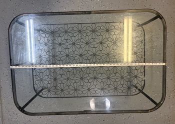 IKEA KLINGSBO Glass & Metal Coffee Table – Great Condition