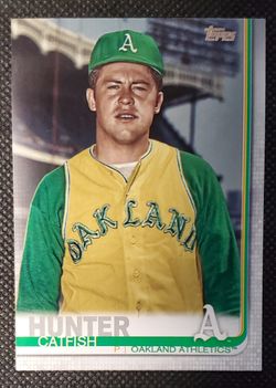 Catfish Hunter 2019 Topps Series 2 Image Variation Short Print Oakland A's MLB