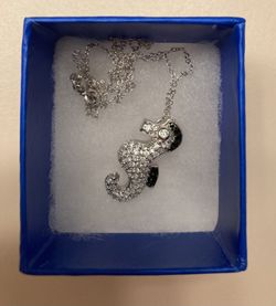 Seahorse Silver Pendant and Necklace