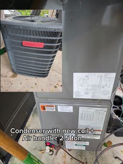 Goodman + Air Handler Central AC Condenser Unit Rheem air handler