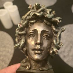 Veronese Brozed Medusa Statue 